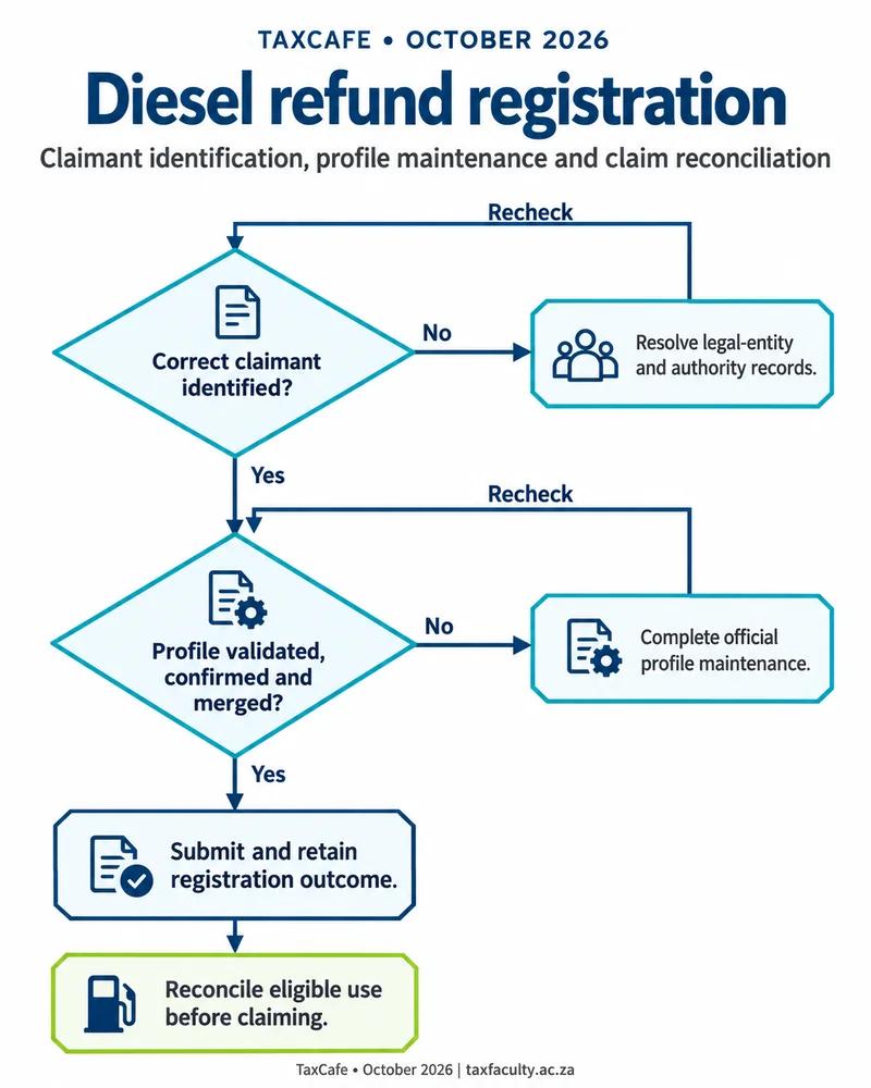 Completing the diesel refund registration transition - decision path