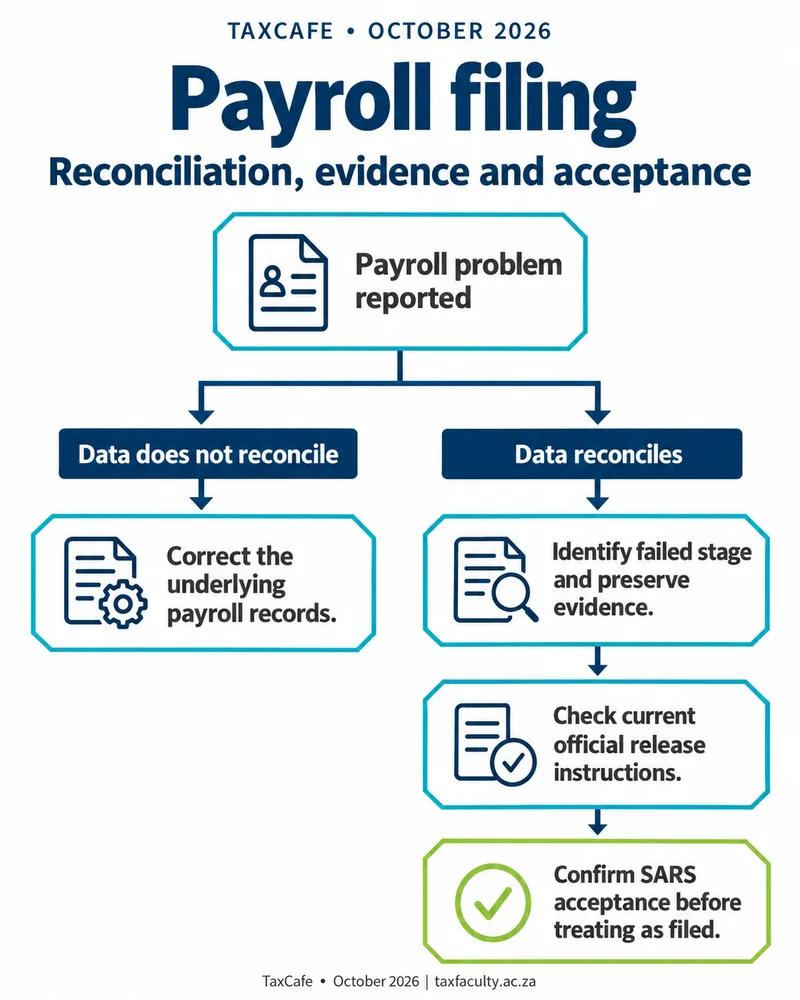 Resolving payroll submission and reconciliation failures - decision path